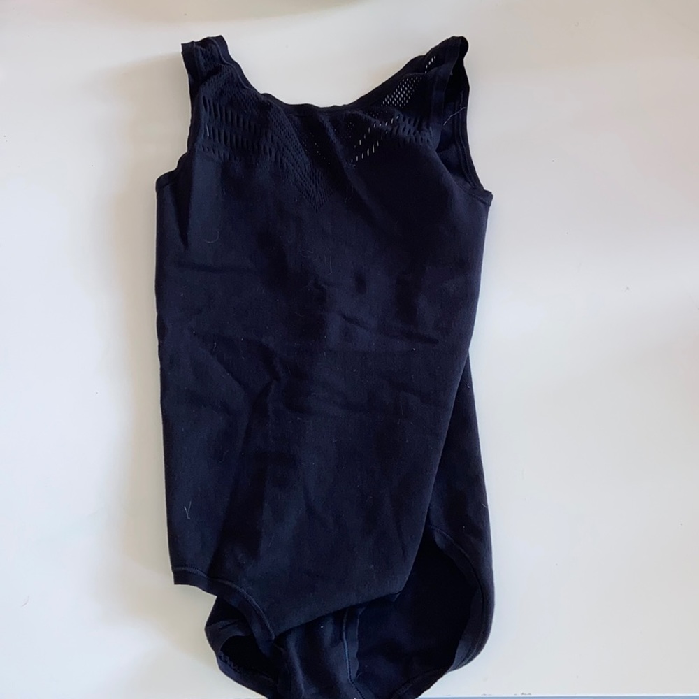 Ivivva girls black leotard with cuts